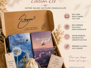 Box livre personnalisée La Box Évasion Édition Été avec romans et surprises.